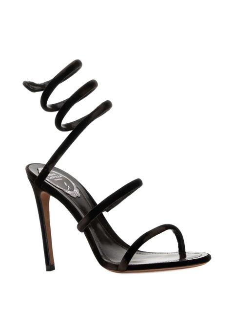 René Caovilla dark brown spiral-strap sandals - zdjęcie produktu nr 2