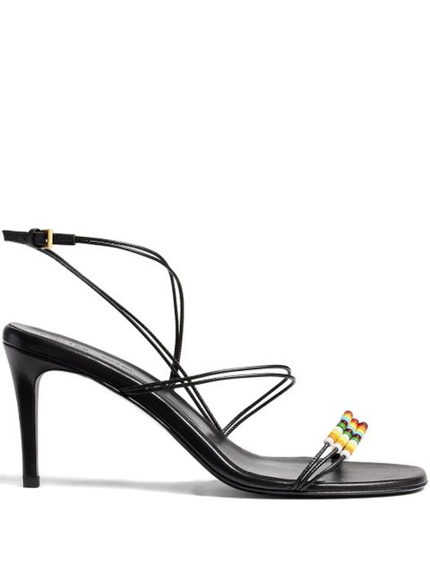 KHAITE Loop beaded sandals - Black - zdjęcie produktu nr 1