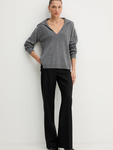 BOSS sweter wełniany kolor szary z golfem 50547882 - zdjęcie produktu nr 2