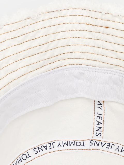 Tommy Jeans kapelusz jeansowy kolor biały bawełniany AW0AW17571