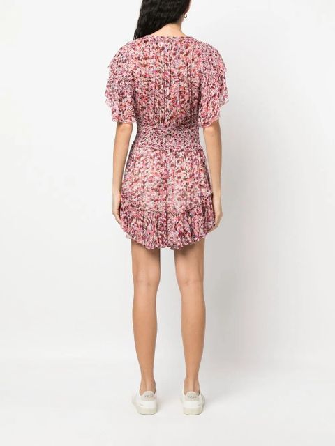 MARANT ÉTOILE Florise abstract-print dress - Red