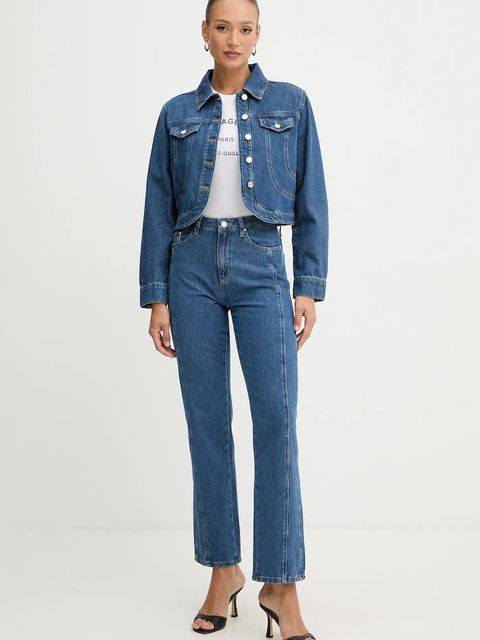Karl Lagerfeld kurtka jeansowa FASHION DENIM kolor niebieski przejściowa B1W14031 - zdjęcie produktu nr 2