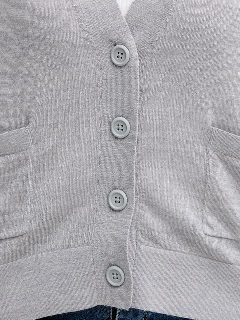 United Colors of Benetton kardigan wełniany damski kolor szary lekki 11AHD604R