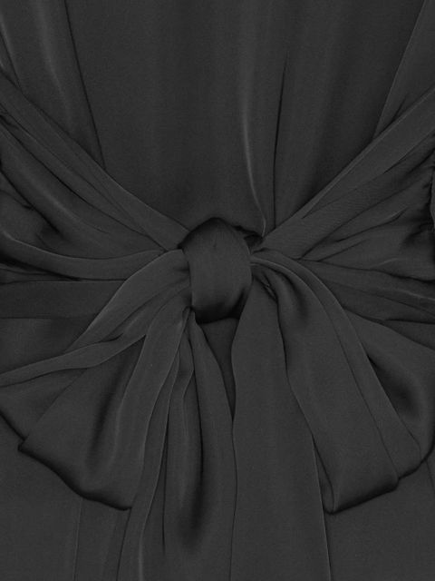 ROTATE BIRGER CHRISTENSEN tie-waist mini shirt dress - Black