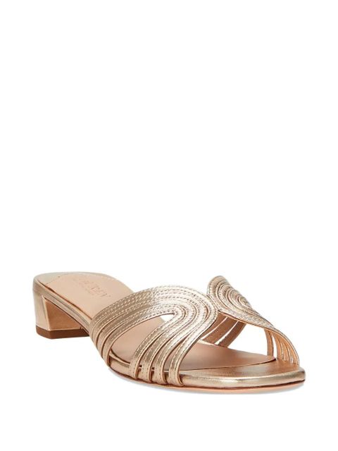 Lauren Ralph Lauren 25mm metallic strappy sandals - Gold - zdjęcie produktu nr 2