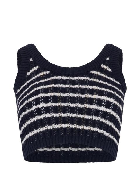 Valentino Garavani striped knitted top - Blue - zdjęcie produktu nr 2