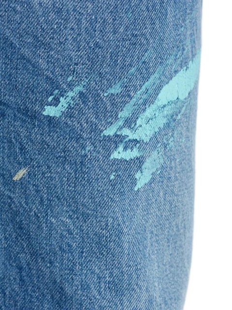 RE/DONE paint-splatter panelled jeans - Blue