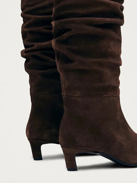 Alohas botki zamszowe Kalila damskie kolor brązowy na szpilce S101173-02