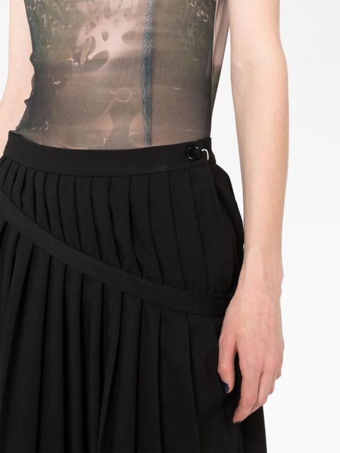 MM6 Maison Margiela asymmetric pleated miniskirt - Black
