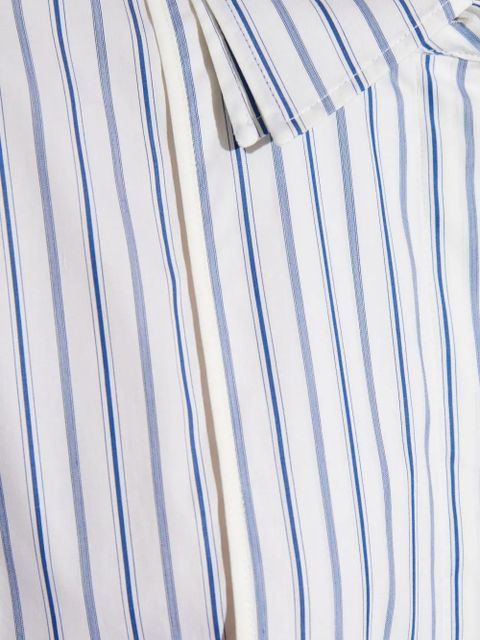 Lanvin striped collared shirt - White