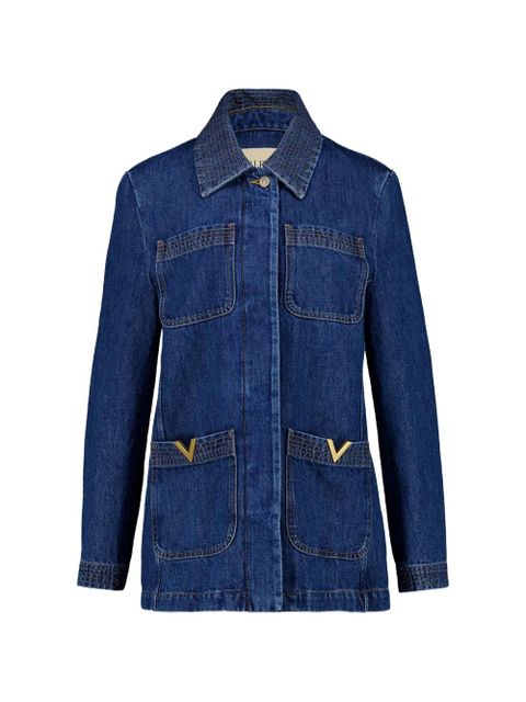 Valentino Garavani patch-pocket denim jacket - Blue - zdjęcie produktu nr 1