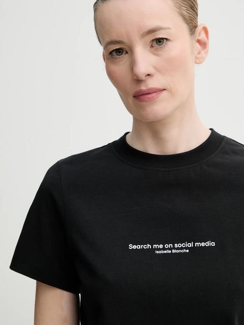 ISABELLE BLANCHE t-shirt damski kolor czarny IS25SS-T153-T013 - zdjęcie produktu nr 1