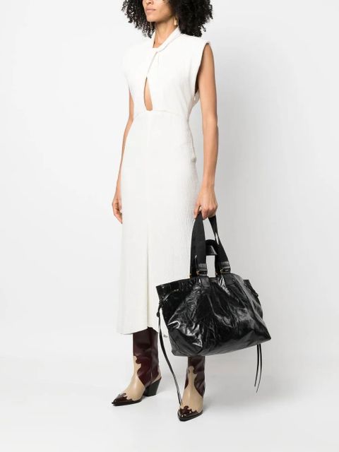 ISABEL MARANT Wardy crinkled-finish tote bag - Black - zdjęcie produktu nr 2