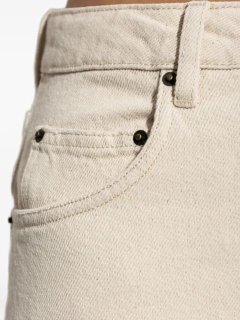 American Vintage leather-patch five-pocket jeans - Neutrals
