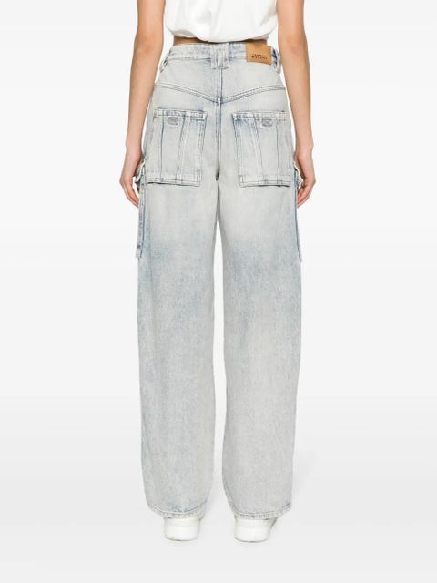 MARANT ÉTOILE Heilani mid-rise faded-effect jeans - Blue
