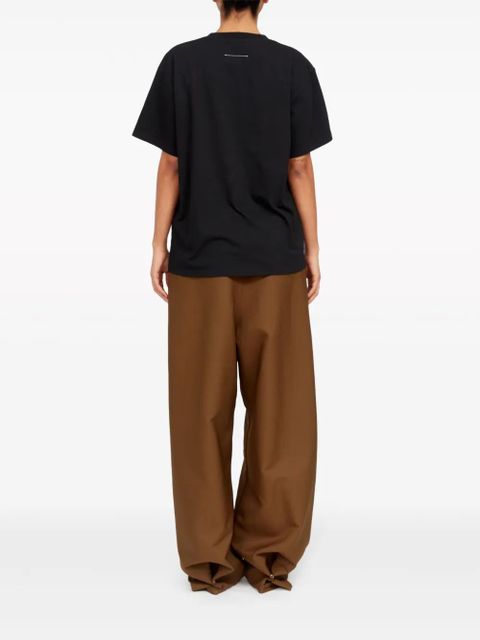 MM6 Maison Margiela logo-print cotton T-shirt - Black