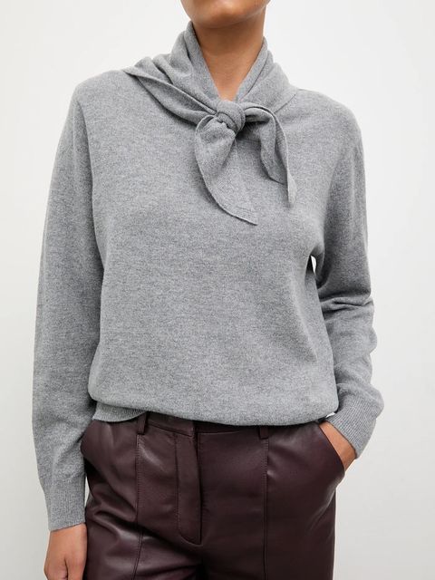 Answear.LAB sweter z wełny merino z apaszką - zdjęcie produktu nr 1