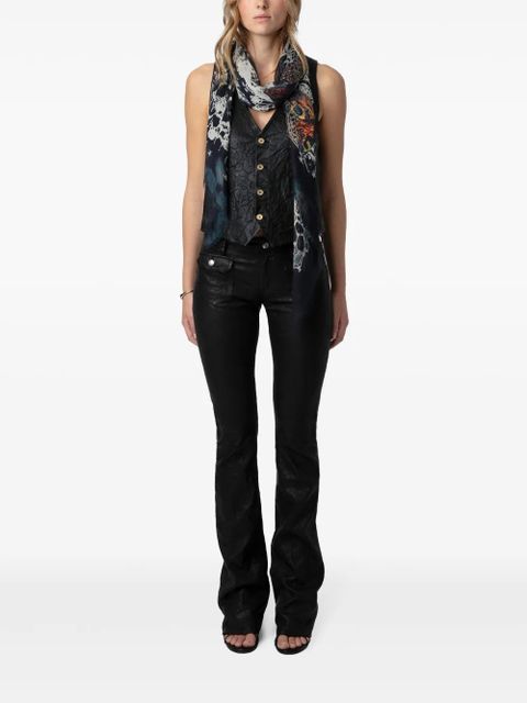 Zadig&Voltaire Kerry printed modal scarf - Blue