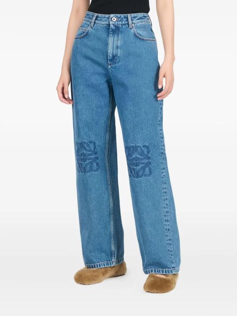 LOEWE anagram embroidered jeans - Blue - zdjęcie produktu nr 1