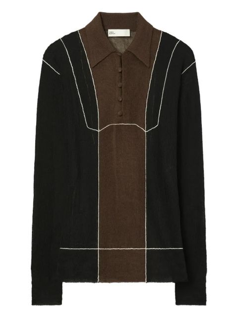 Tory Burch colour-block polo top - Black - zdjęcie produktu nr 1