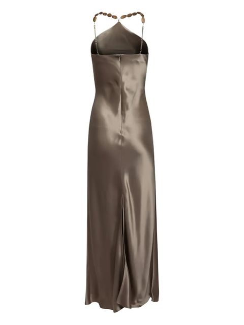 STAUD Cadence bead-embellished slip maxi dress - Neutrals - zdjęcie produktu nr 2