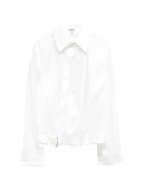 LOEWE Draped cotton shirt - White - zdjęcie produktu nr 1