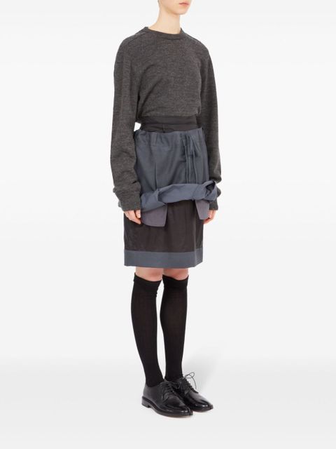 Maison Margiela layered knee-length skirt - Grey