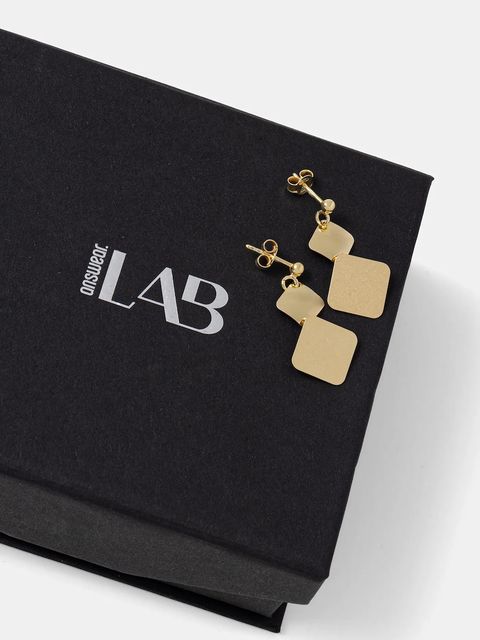 Answear.LAB kolczyki ze srebra 925 pozłacanego 18k złotem