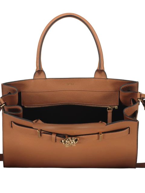 Versace Medusa-buckle leather tote bag - Brown