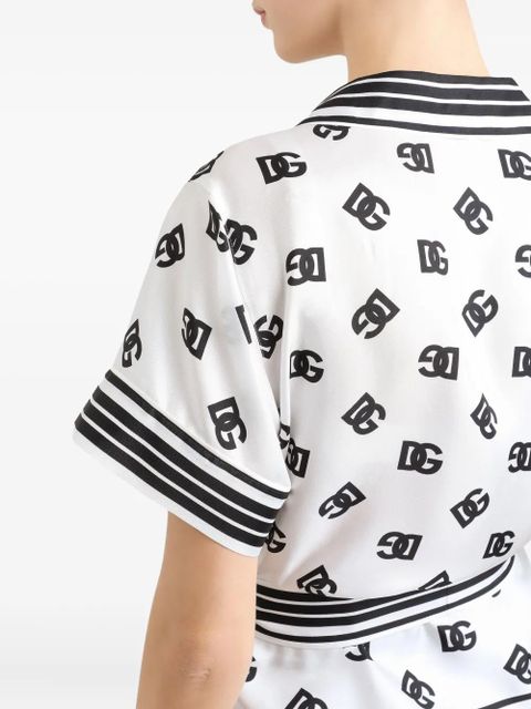 Dolce & Gabbana DNA DG logo-print shirt - White