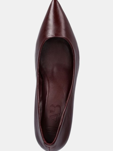 Answear.LAB szpilki skórzane kolor bordowy