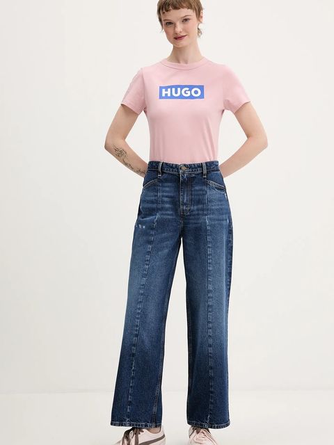 Hugo Blue t-shirt bawełniany Classic Tee_B - zdjęcie produktu nr 1