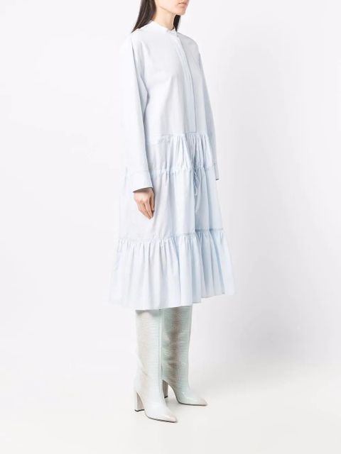 Marni tiered ruched dress - Blue