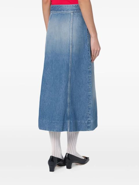 Valentino Garavani cotton midi skirt - Blue
