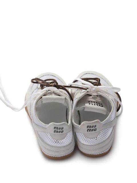 Miu Miu mesh laced sneakers - White