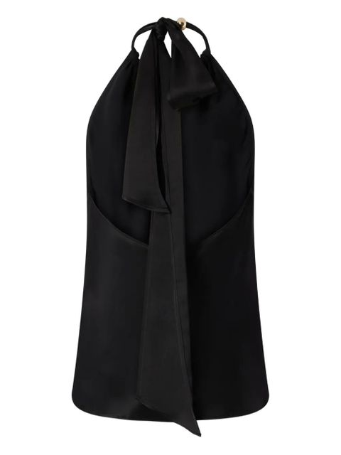 PINKO bow-halter neck blouse - Black - zdjęcie produktu nr 2