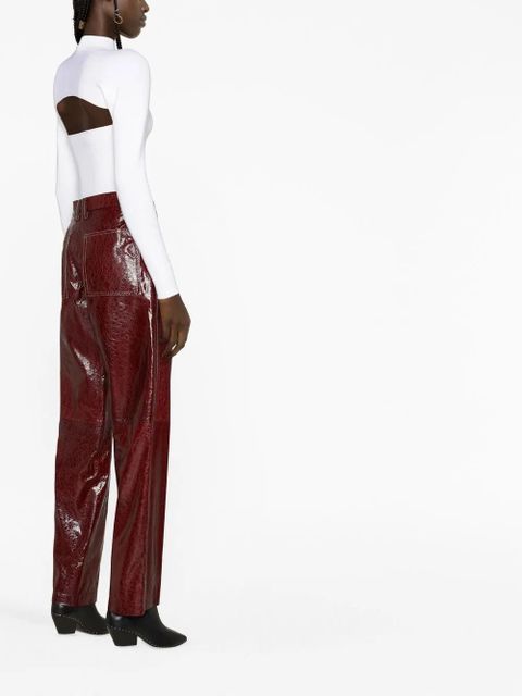 Missoni high-shine finish trousers - Red