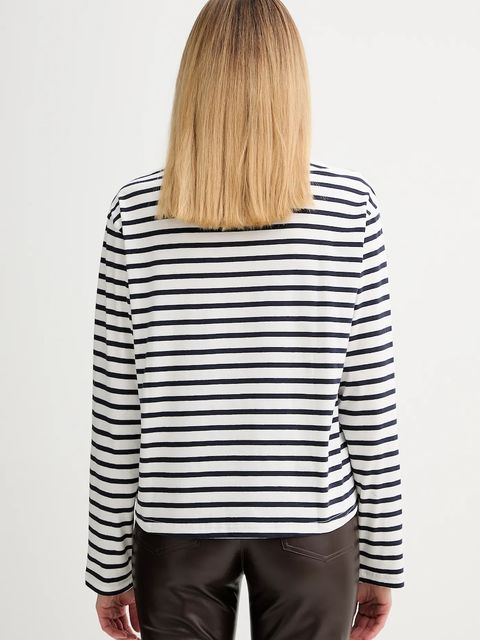 Marc O'Polo longsleeve bawełniany kolor beżowy cold shoulder 5000007507