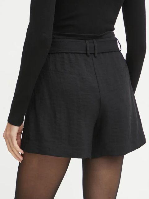 Morgan szorty SHANZI damskie kolor czarny gładkie high waist SHANZI