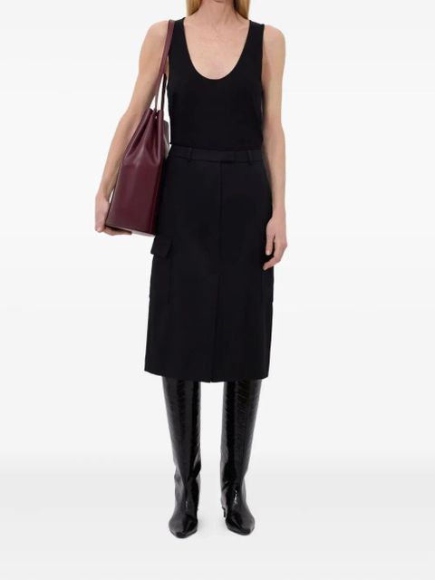 LouLou de Saison JASPER cargo-pockets pencil midi skirt - Black - zdjęcie produktu nr 2