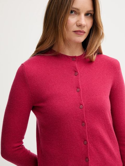 United Colors of Benetton kardigan z dodatkiem wełny damski kolor różowy lekki 102HD502B - zdjęcie produktu nr 2