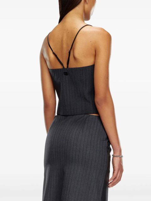 Diesel T-Reasure logo-plaque tank top - Black