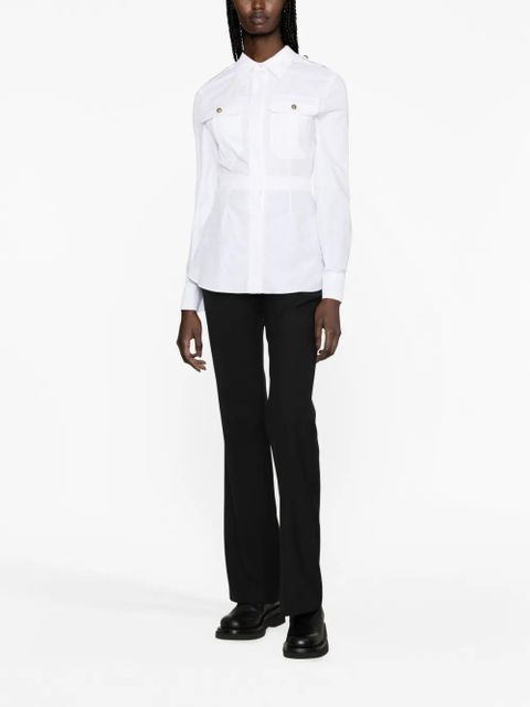 Alexander McQueen box-pleat cotton shirt - White - zdjęcie produktu nr 2