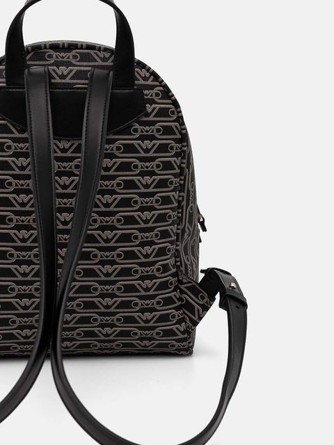 Emporio Armani plecak damski kolor czarny mały wzorzysty EW000372 AF11951