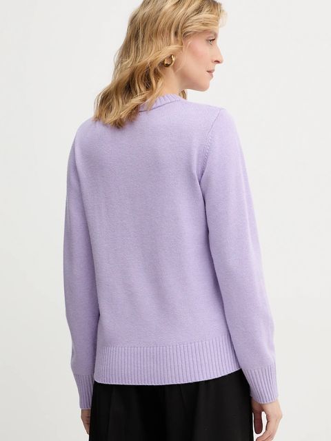 Farm Rio sweter z domieszką wełny damski kolor fioletowy lekki 352087