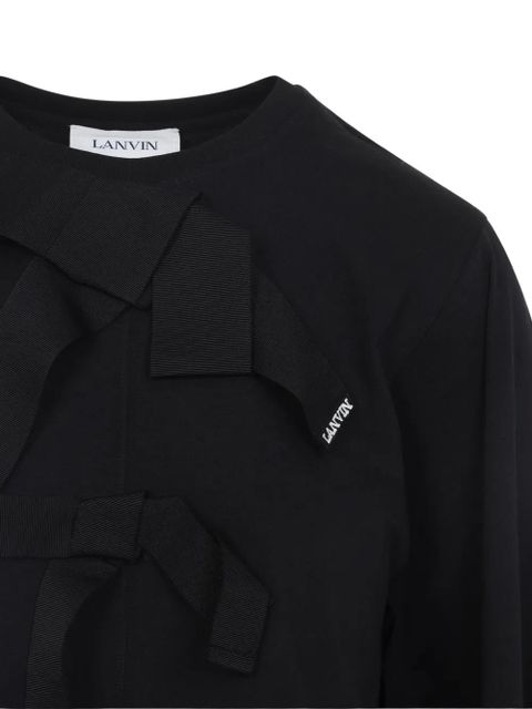 Lanvin bow long sleeve top - Black