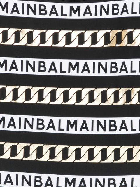 Balmain logo-print swimsuit - Black