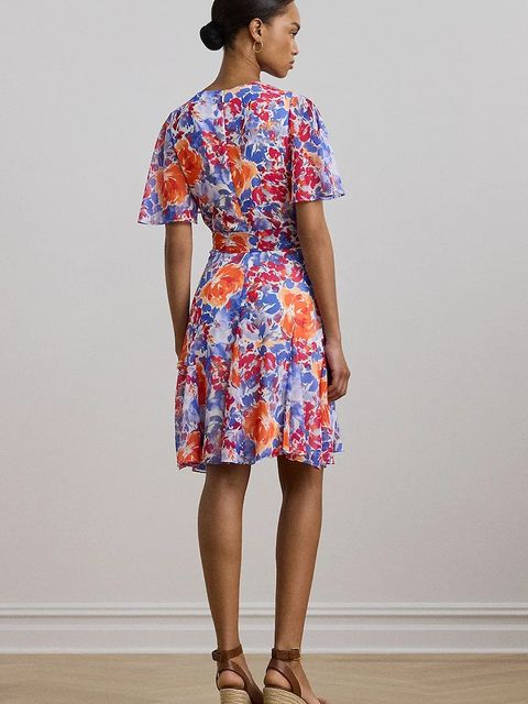 Lauren Ralph Lauren sukienka kolor niebieski mini rozkloszowana 250957086 - zdjęcie produktu nr 2