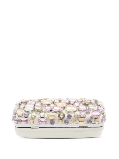 Self-Portrait crystal-embellished clutch bag - White - zdjęcie produktu nr 2