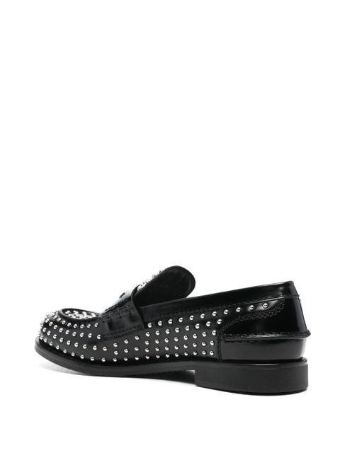 Miu Miu stud-embellished loafers - Black